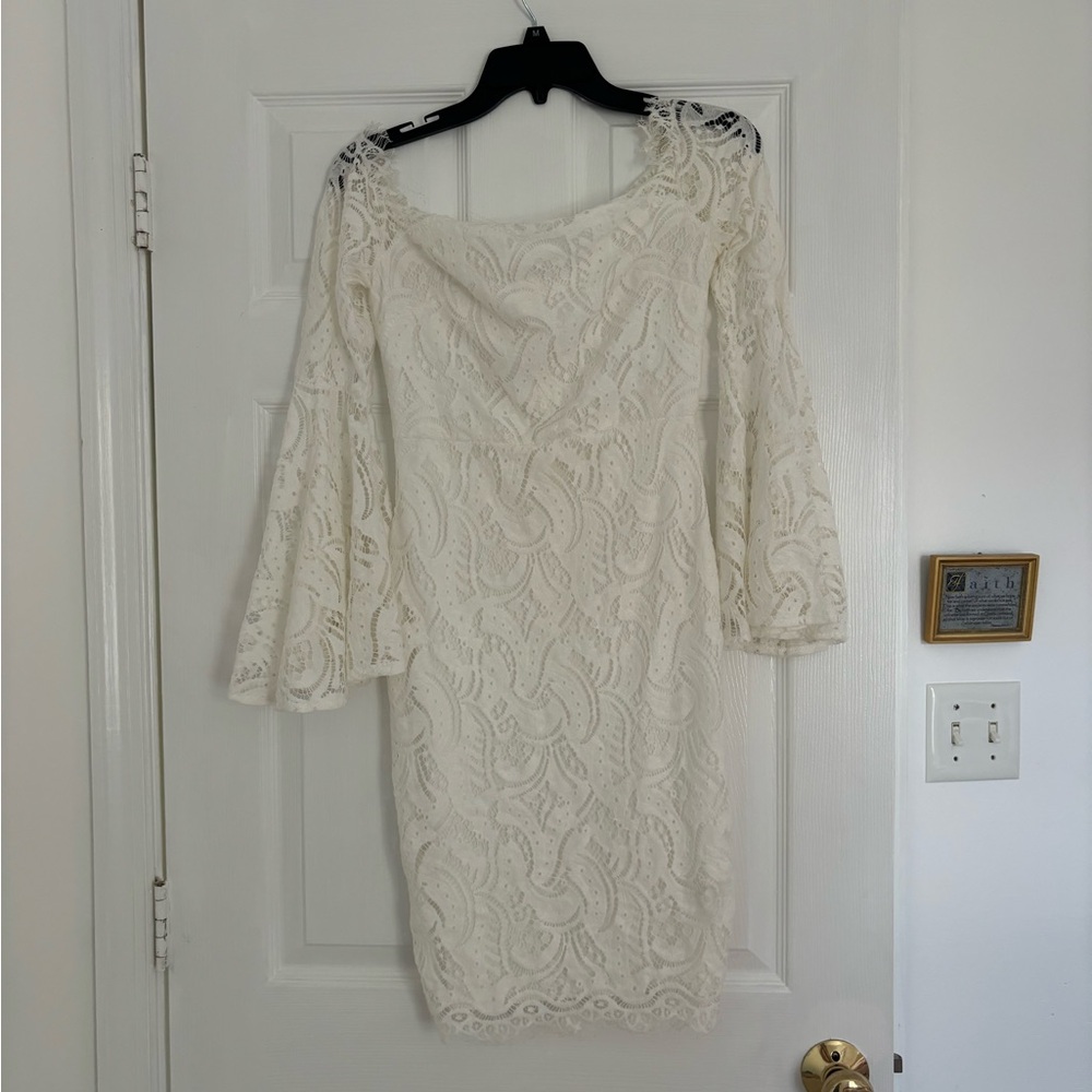 Cream graduation dress